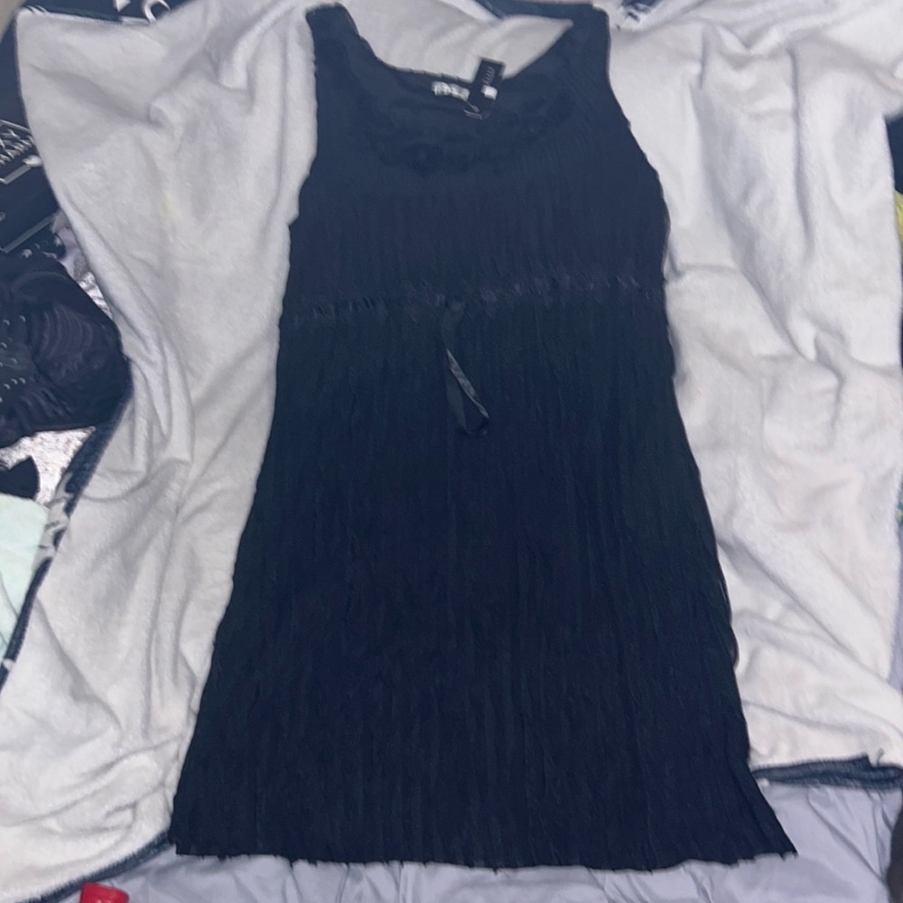 Style Brand Black Ruffle Dress (NWT)